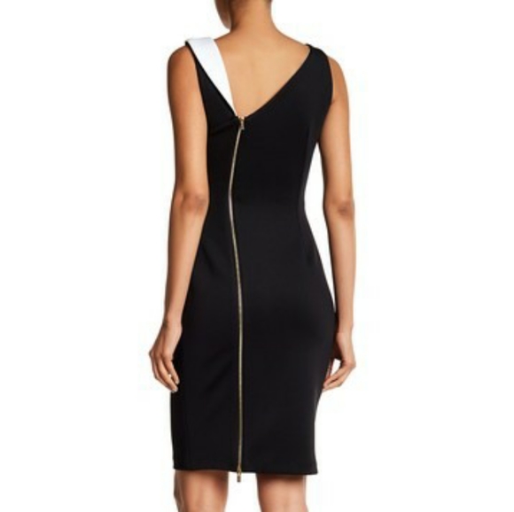 Calvin Klein Asymmetrical Fold Over Strap Dress - Picture 2 of 3
